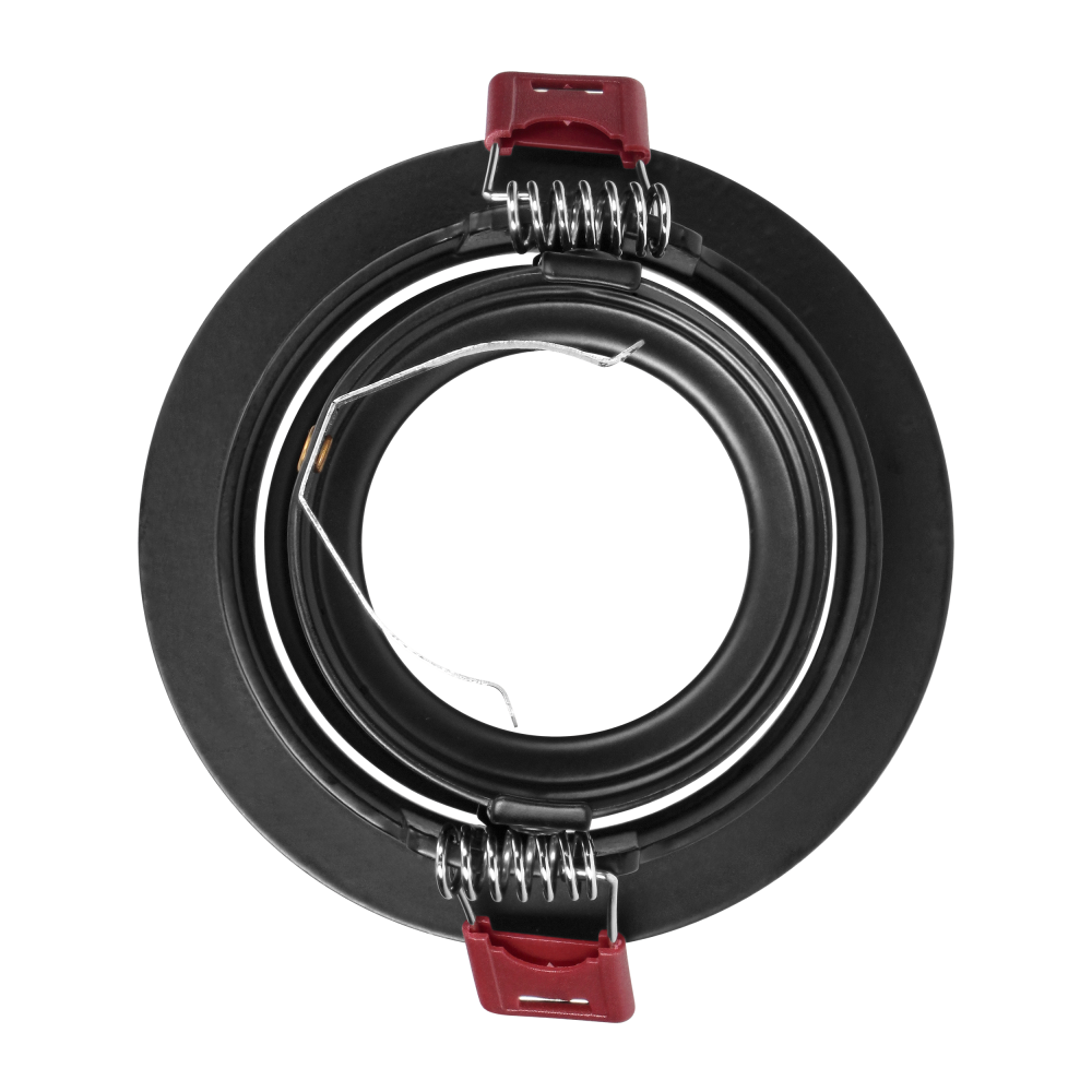 FONDI RC decorative frame for spotlight, MR16/GU10 max. 50W, round, fixed, aluminium, black